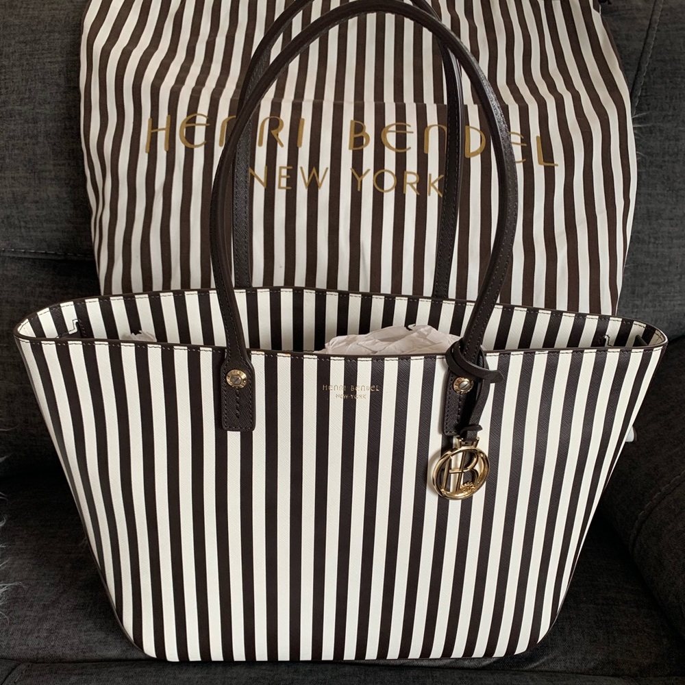 Henri Bendel Centennial Stripe EW Tote